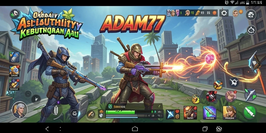 Tampilan aplikasi ADAM77 dengan fitur utility yang menarik.