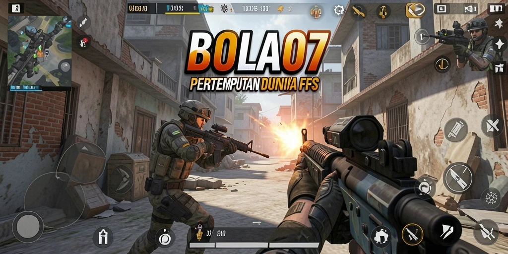 Screenshot utama BOLA07 yang menunjukkan aksi tembak-menembak yang mendebarkan.