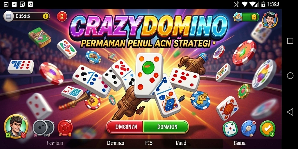 Tampilan gameplay fantastis dengan aksi penuh di CRAZYDOMINO.