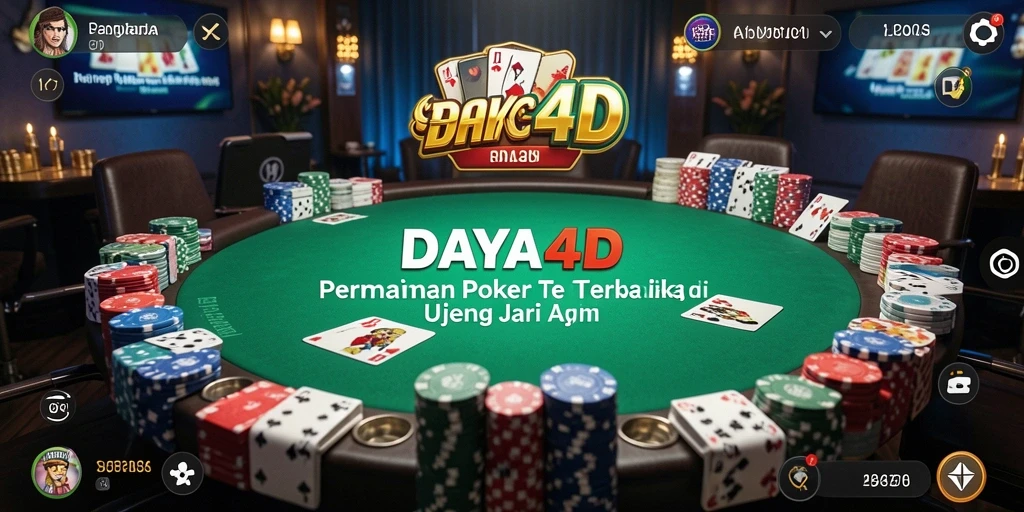 Tampilan gameplay poker menarik di aplikasi DAYA4D.