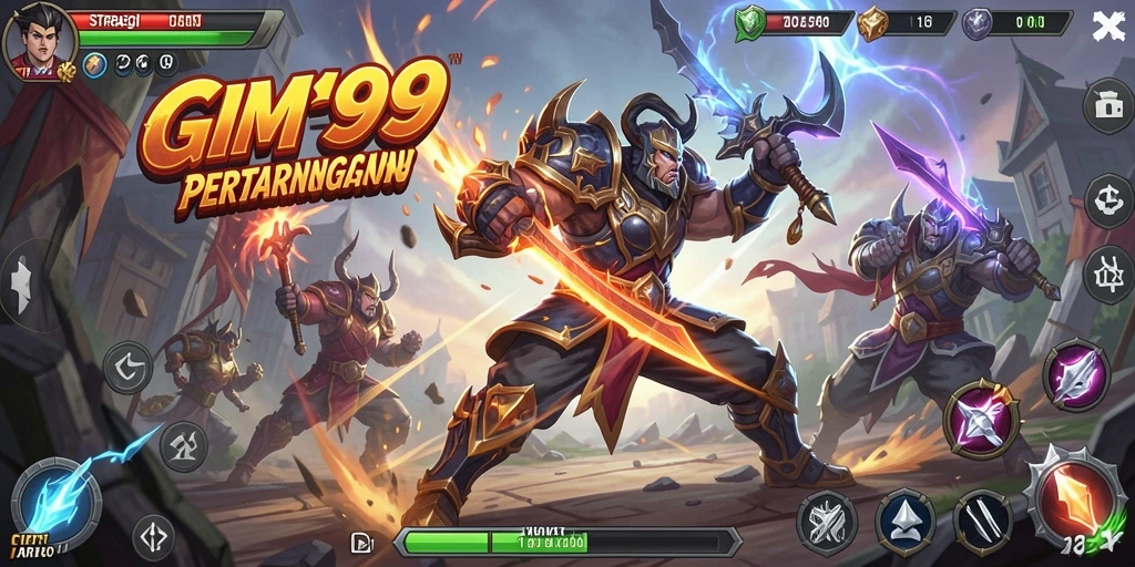 Tampilan gameplay seru GIM999 dengan strategi dan pertempuran epik.