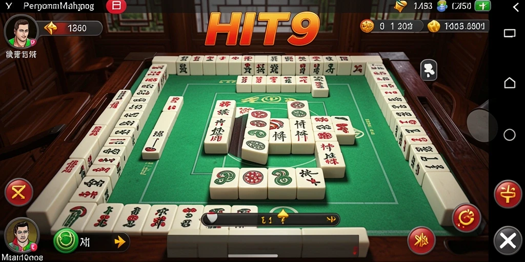 Tampilan gameplay HIT9 yang menarik dan menantang dalam permainan Mahjong.