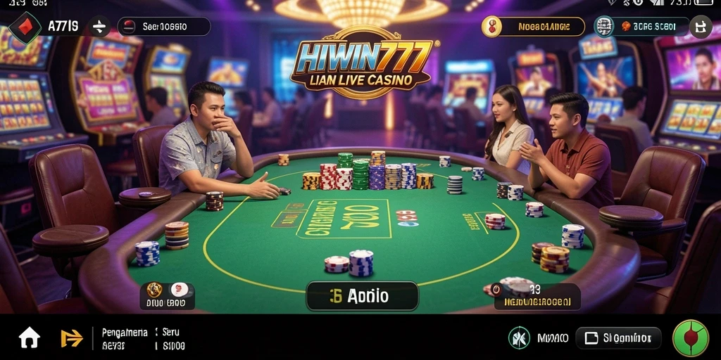 Tampilan mengesankan dari gameplay Live Casino di HIWIN777.