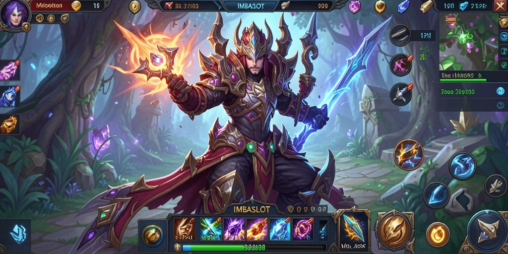 Tampilan aksi seru di dalam game MMORPG IMBASLOT.