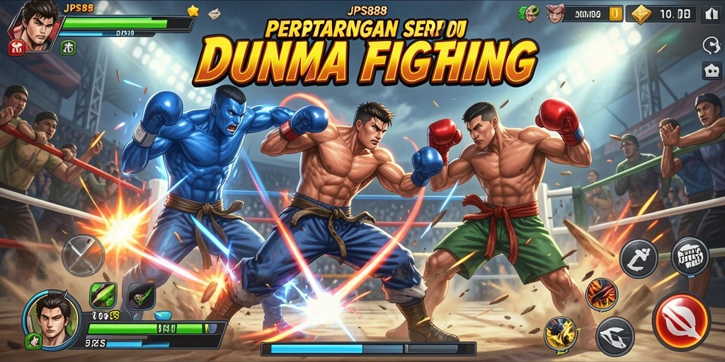 Tangkapan layar menunjukkan karakter bertarung dengan efek visual yang menakjubkan.