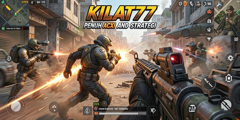 Tampilan gameplay seru di KILAT77 dengan aksi TPS yang intens.