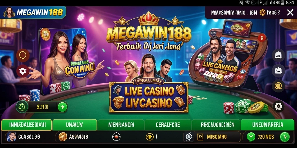 Tampilan permainan Live Casino di MEGAWIN188 yang mendebarkan.