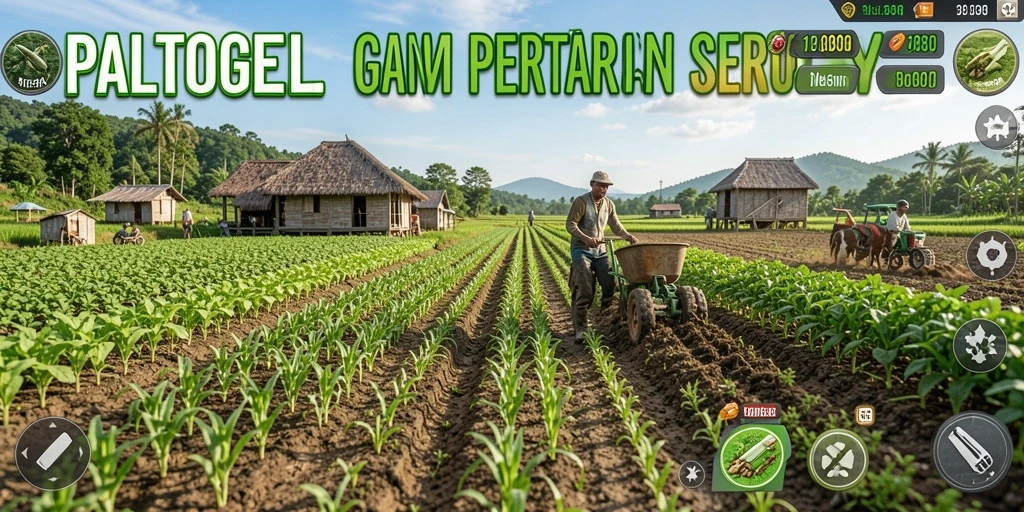 Tampilan gameplay seru dari OPALTOGEL dengan lahan pertanian yang subur.