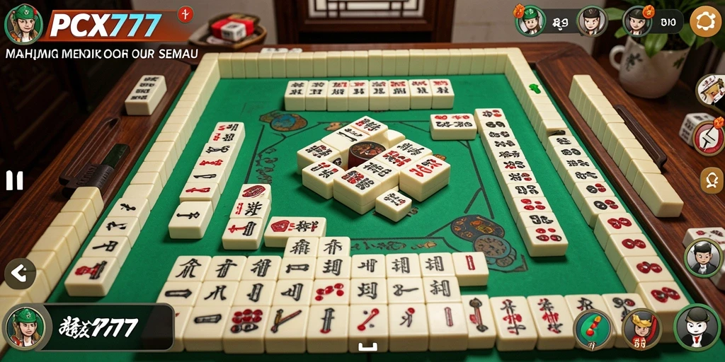 Screenshot gameplay PCX777 menampilkan elemen Mahjong yang menarik.