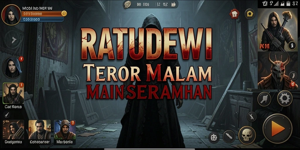 Tampilan gameplay menakutkan dengan suasana mencekam dari RATUDEWI.