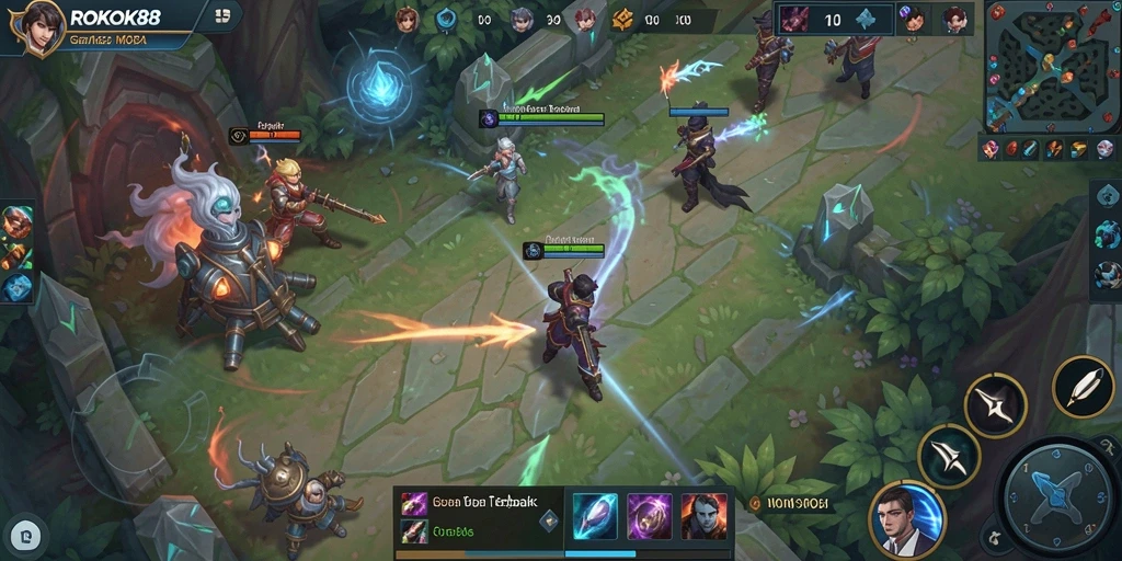 Tampilan gameplay ROKOK88 yang intens dan menarik.