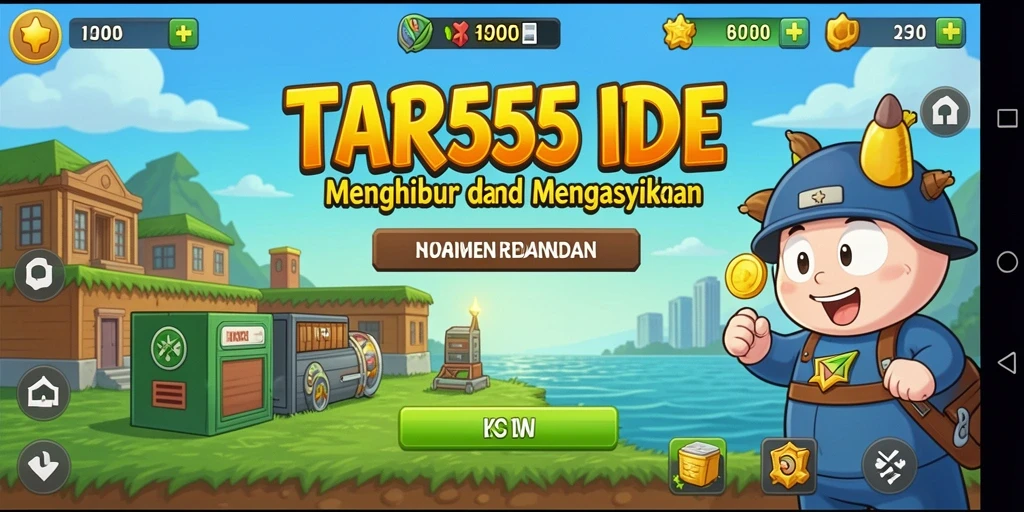 Tampilan gameplay TAR555 yang menarik dan penuh warna.