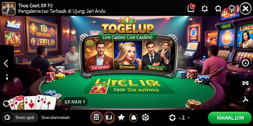 Tampilan gameplay Live Casino TOGELUP dengan dealer profesional.