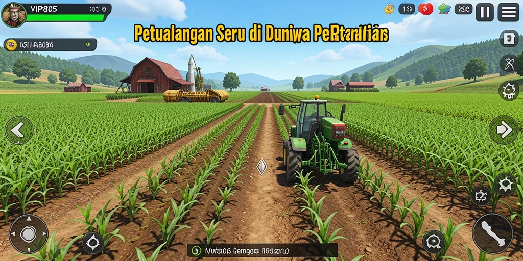 Gameplay VIP805 yang menarik dengan aktivitas pertanian seru.