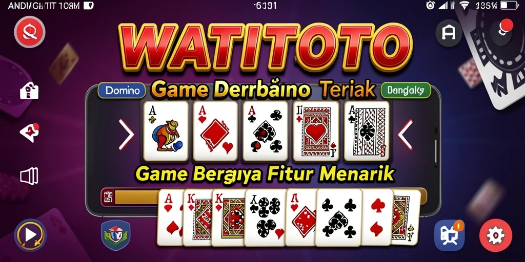 Screenshot utama WATITOTO menampilkan gameplay seru dari permainan domino.